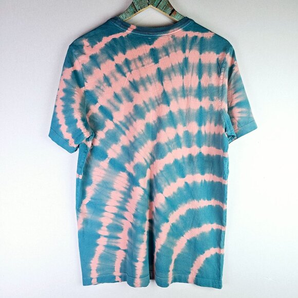 The Nike Tee, Tye Dye, Pink Blue Yellow, Digi Print Swoosh, Sz M - Picture 7 of 9